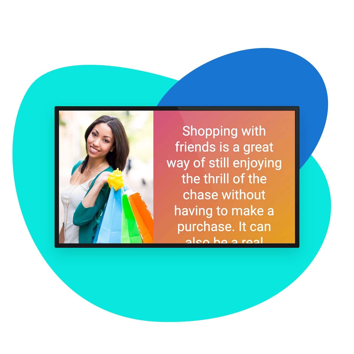 Digital signage for shopping